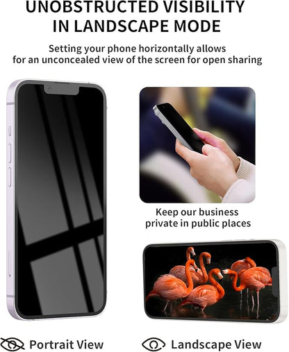 3 Pack Privacy Screen Protector for iPhone 16 Pro Max Tempered Glass 6.9inch Private Saver Anti-Spy Eye Protection Anti-Scratch Full Coverage