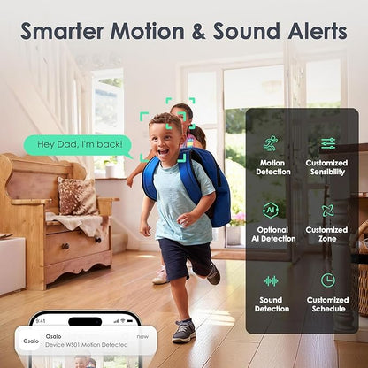 YOTON Indoor Security Camera 2.4GHz 2pcs, Baby Monitor, Pet Camera, Dog Cam, Night Vision, 2-Way Audio, Motion Detection, Works w/Alexa, Subscription Free Local Storage or Optional Cloud