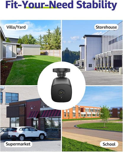 SANNCE FHD 1080p 2MP Wired Home Security Camera with EXIR 100ft Night Vision, IP66 Waterproof Surveillance Bullet Cameras for Outdoor Indoor Video Home CCTV Camera (Black)