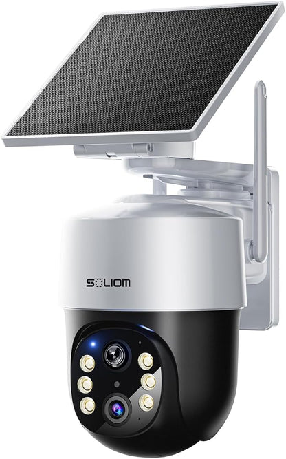 SOLIOM- True 4K HD Security Cameras Outdoor Wireless, Add-On Camera, Solar Powered, Auto Tracking,Requires SOLIOMBASE, SOLIOMBASE Supports Up to 4 Cams