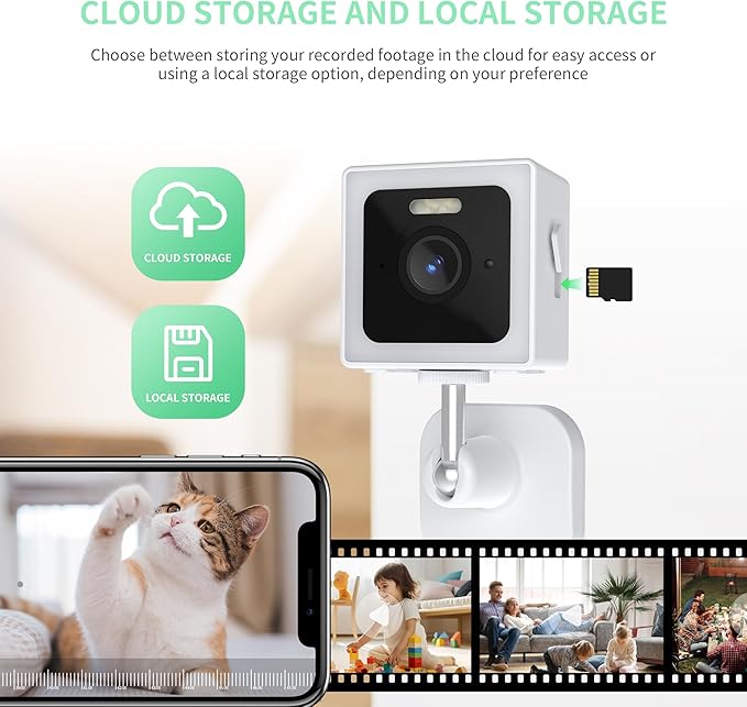 Weatherproof Indoor and Outdoor IP65 2K Wi-Fi Smart Home Security Camera with Color Night Vision, 2-Way Audio, Wireless Camera for Pets, Babies, Dogs & Cats, Nanny, Elderly Video Surveillance (2)