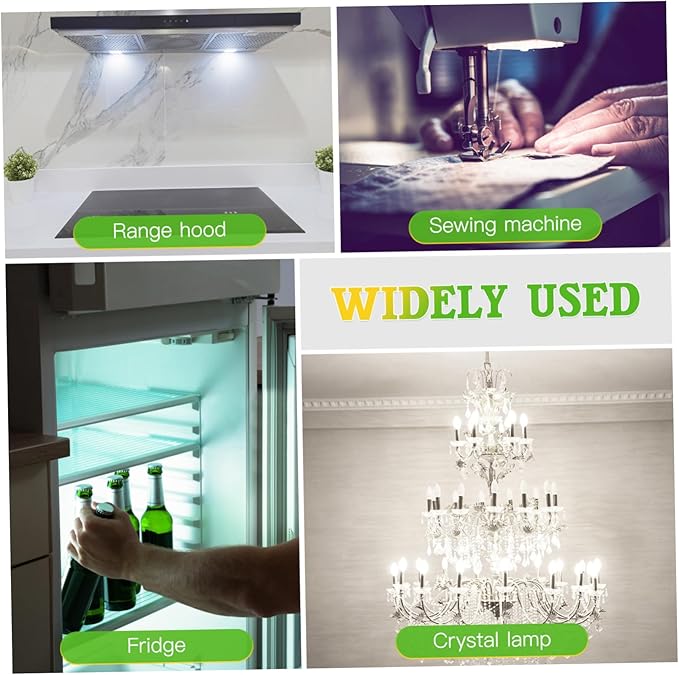 STOBOK E12 Base Smart Led Light Bulbs Replacement for Home Lighting Saving Flicker Free Inch Ideal for Bedroom and Living Room 2-Pack