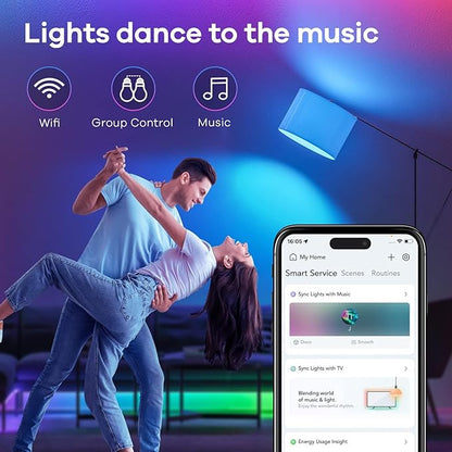 Linkind Matter Smart Light Bulbs 6 Pack Smart Light Bulbs 4 Pack RGBTW Color Changing Light Bulbs