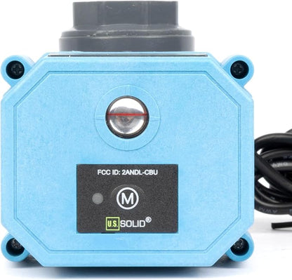 U.S. Solid WiFi Smart Motorized Ball Valve 1/2 in NPT, 2-Way PVC Electric Valve, USB Powered, LED Indicator, Remote On/Off for Water and Irrigation