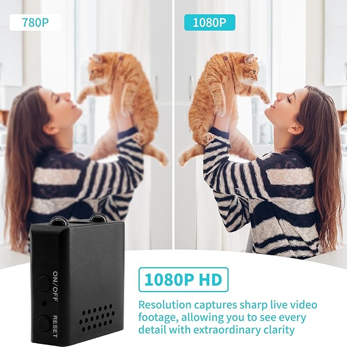 2026 Only 0.5 Inch Mini Security Indoor HD 1080P Camera Small Home WiFi Micro Nanny Cam with Wide Angle,Cloud & SD Storage,Night Vision,Can No Need WiFi Cams Indoor Tiny Cameras for House Outdoor