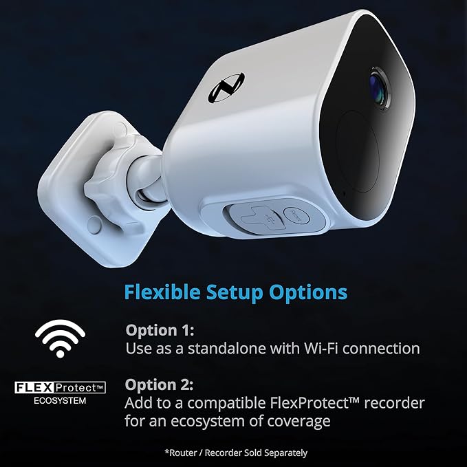 Night Owl Wire Free 2K HD Indoor/Outdoor Deterrence Cameras with 2-Way Audio (2-Pack)