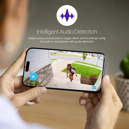 Helix 5MP Security AI IP PoE Camera, 98ft Night Color, Human Detection, NDAA Compliant, Indoor Outdoor Surveillance Turret, Built in Mic, Support 256GB MicroSD, Deterrent, HLX-IP5M-T103EW-AI