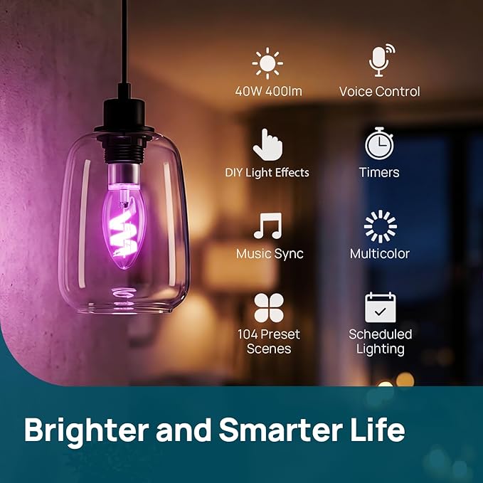 Linkind Matter Smart Light Bulb 2700K-6500K+Matter Smart Light Bulb RGBTW