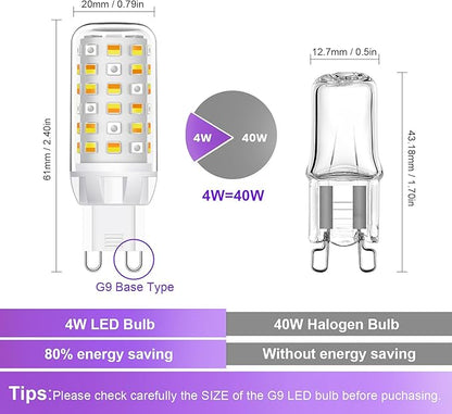 WiFi G9 Smart Bulb, LED Light Bulb, 3.5W=40W, Compatible with Alexa Google Home, Dimmable, RGBCW, Tunable White(2700k-6500k), 2.4GHZ WiFi Only, Smart LED Bulb Remote Control, No Flickering, 3P