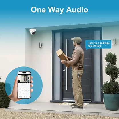 UNILOOK 5MP PoE IP Camera for Business, Turret Security IP Camera Outdoor