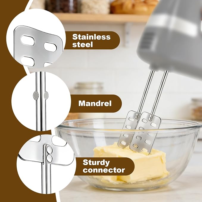 2pcs Hand Mixer Butter Beater Sticks Replacement for MX600B MX3200B MX1500W | Hand Mixer Butter Beater Sticks Replacement Compatible with MX Series Electric Hand Mixers for Making Fresh Homemade Butter
