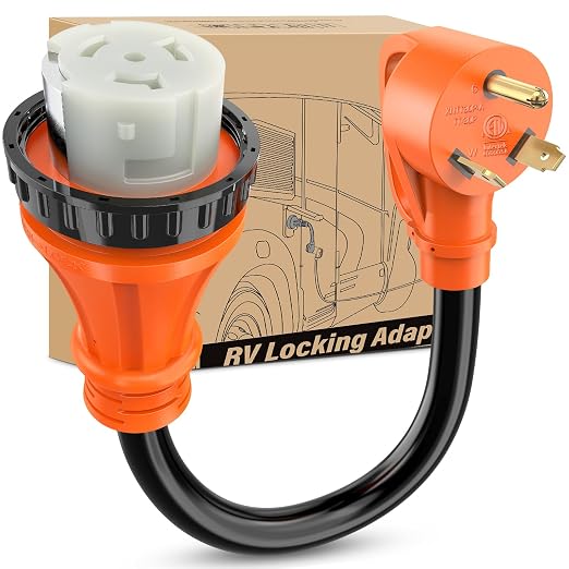 Nilight 30 Amp to 50 Amp RV Locking Adapter Cord TT-30P SS2-50R