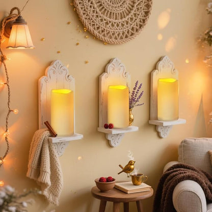 Flameless Candles 4" 5" 6" Outdoor Indoor Pillars Battery Operated Flickering Candles Include 10-Key Remote Timer 400+ Hours by 2 AA Batteries (Ivory Candle - Warm light, 3"D x 6" H - 2 Pack)