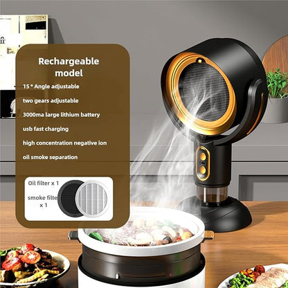 Smoke Away Purifier Fan Puffhide Purifier - Mini Smoke Diffuser and Portable Smoke Air Purifier, Smoke Fan for Smoking Indoors with Rechargeable Design.Puff Hide Smoke. (Plug-in gold)