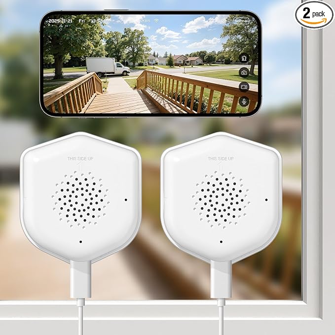 2K Window Security Camera, 2.4GHz & 5GHz WiFi Indoor Window Cameras for Home Security with Color Night Vision, AI Event Detection with Smart Search, No Drill Window Camera for Apartment (2Pcs)