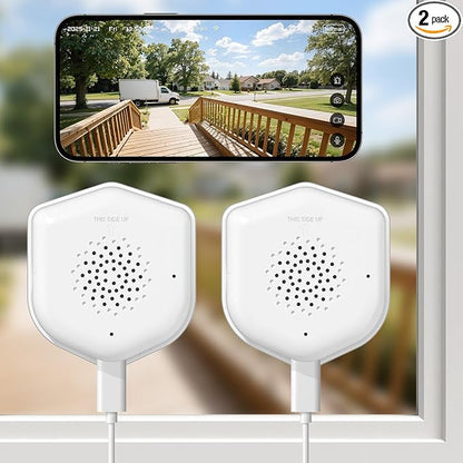 2K Window Security Camera, 2.4GHz & 5GHz WiFi Indoor Window Cameras for Home Security with Color Night Vision, AI Event Detection with Smart Search, No Drill Window Camera for Apartment (2Pcs)