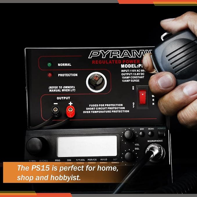 Pyramid Car Audio PS15K 10-Amp Power Supply with Car-Charger Adapter