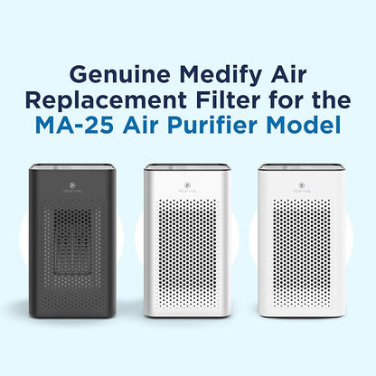 Medify MA-25 Genuine Replacement Filter Set for Allergens, Smoke, Wildfires, Dust, Odors, Pollen, Pet Dander | 3 in 1 with Pre-filter, True HEPA H13 and Activated Carbon for 99.9% Removal | 2-Pack