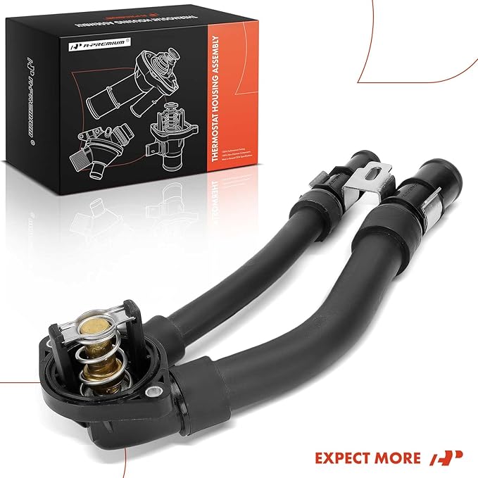 A-Premium Engine Coolant Thermostat Housing Assembly Compatible with Smart Fortwo 2008-2018, 1.0L
