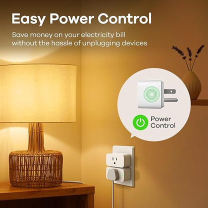 Linkind Matter Smart Plug, Work with Apple Home, Siri, Alexa, Google, SmartThings, Smart Home Smart Outlet Timer 15A/1800W, APP Remote Control & Schedule, 2.4G Wi-Fi Only, 12 Pack