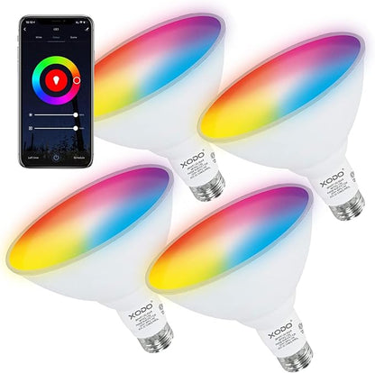 XODO Smart WiFi PAR38 E26 Dimmable Recessed Light Smart Bulb (4 Pack) - LB2-4PK