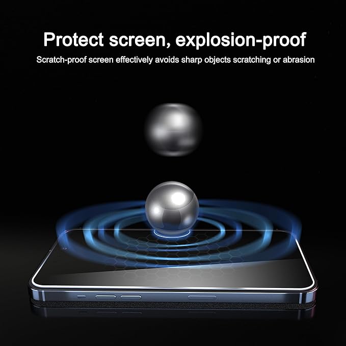 Ailun Privacy Screen Protector for iPhone 16 Plus/ 15 Plus/ 15 Pro Max 6.7 Inch 3 Pack Tempered Glass Anti Spy Private