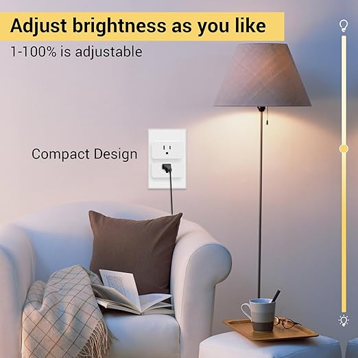 New One Zwave Dimmer Plug, 800 Series Z-Wave Smart Dimmer Plug, Bult in Zwave Repeater, Z-Wave Outlet, Z-Wave Hub Required, Work with Hubitat, SmartThings, Vera, Wink, Fibaro, Homeseer, 2GIG
