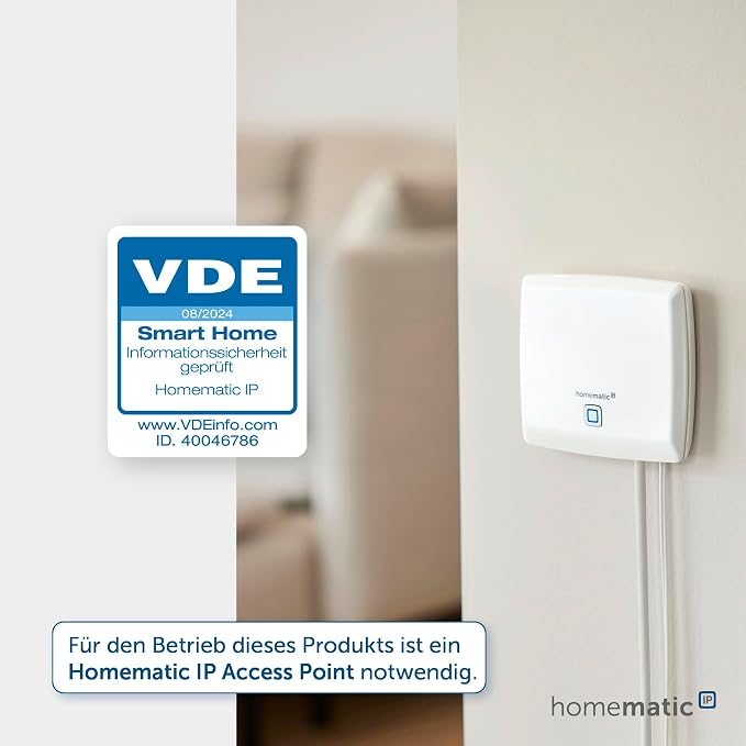 Homematic IP Combination signal transmitter | Smart Home, Audible/Visible, Wireless Doorbell Chime with Battery Operation, App Setting, 152348A0
