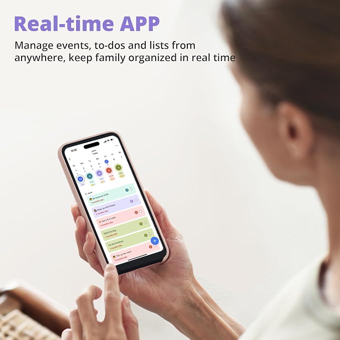 Digital Wall Calendar 32 Inch Touch Screen, Electronic Smart Calendar Chore Chart for Family Schedule/Monthly/Weekly Planner and Kids Rewards, Large 1080P Interactive Touchscreen Display