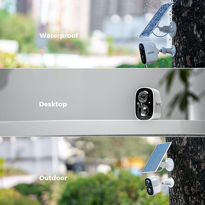Vicohome 2CG6 Best 2K Solar Security Camera Wireless Outdoor System, No NVR Needed, Battery Powered, Easy to Setup,Motion Detection, Two Way Audio,Color Night Vision, SD Slot, 180 Days Exchange Policy