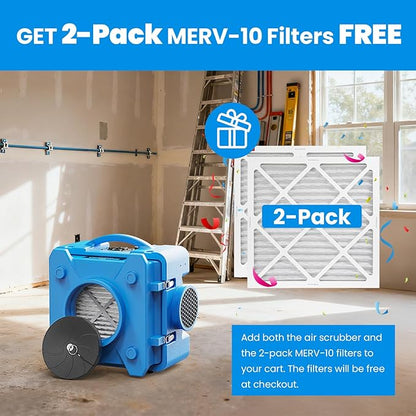 CADPXS MERV-10 Filter Replacement Set for CADPXS S-550 Air Scrubber (Pack of 2)