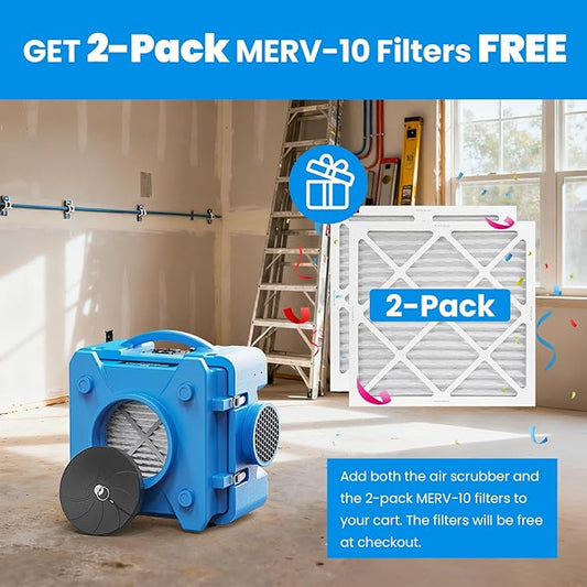 CADPXS MERV-10 Filter Replacement Set for CADPXS S-550 Air Scrubber (Pack of 2)