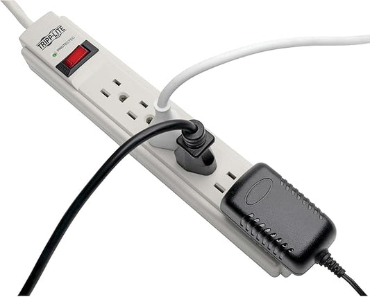 Tripp Lite 6 Outlet Surge Protector Power Strip, Extra Long Cord 15ft, & $20,000 Insurance (TLP615) Gray