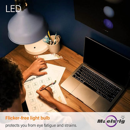 Maelsrlg E17 R14 LED Bulb Dimmable 4W(40W Equivalent) Small Light Bulb, E17 Intermediate Base, 300 Lumens, Curio Cabinet Light Bulb, Soft White 2700K, Pack of 2