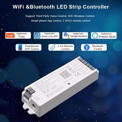 5 in1 WB5 2.4GHz WiFi PWM LED Controller Alexa/Google Home/Tuya APP Control