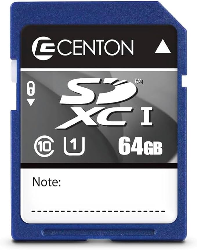 Centon Electronics SD Class 10 Flash Memory Card, Ultimate Memory Card for Phones, Tablets, Cameras, and More, UHS1, 64GB, 3 Bulk Pack