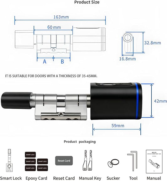 Intelligent Door Locks Fingerprint IC Card Key Cell Phone Application Household Intelligent Electronic Locks Applicable to Wooden Iron Security Door