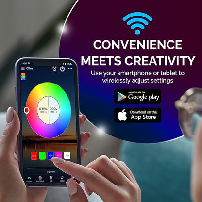 Flux WiFi Smart LED Light Bulb - Compatible with Alexa, Google Home Assistant & IFTTT - Smartphone Controlled Multicolored Color Changing Lights - Sunrise Wake Up Light & Dimmable Night Light