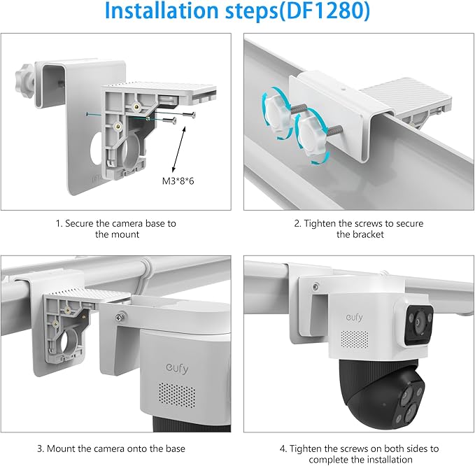 Gutter Mount for eufy 4K NVR S4 Max and eufyCam S4, No Drill Aluminum Mounting Bracket, 1 Pack