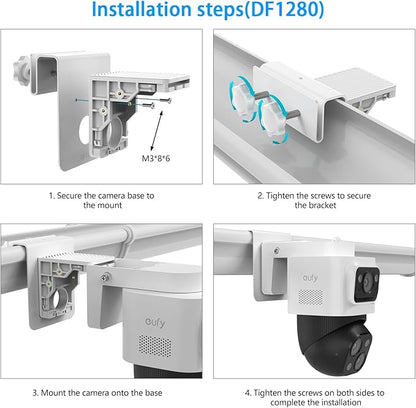 Gutter Mount for eufy 4K NVR S4 Max and eufyCam S4, No Drill Aluminum Mounting Bracket, 1 Pack