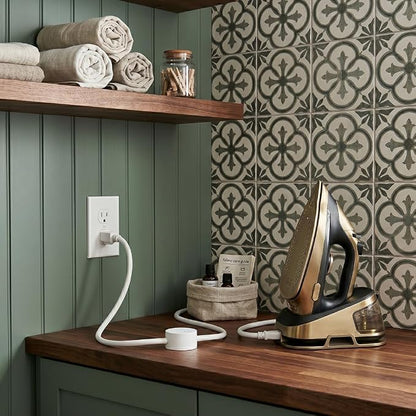 Ezlo Z-Wave In-Line Smart Switch, 800 Series with Energy Monitoring | Works with Ezlo, Alexa via hub, Home Assistant & More | 1800W Max Load for Lamps, Humidifiers, Appliances | Z-Wave Hub required