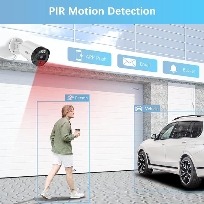 【All-in-One Security System】 4K 2160P Outdoor Wired Security Camera System, Home Video Surveillance & Security Cameras Systems