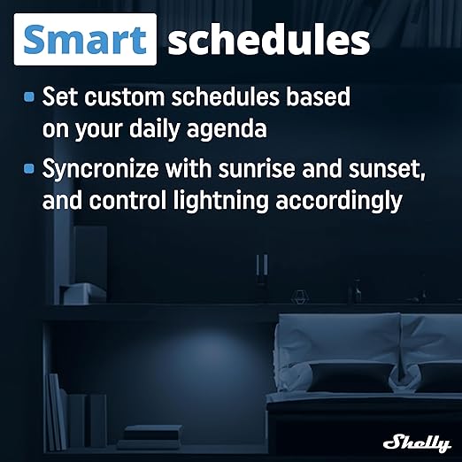 Shelly Dimmer 2 | WiFi Smart Dimmer Switch | No Neutral Wire Required | Home Automation | Compatible with Alexa & Google Home | iOS Android App | No Hub Required | Wireless Switch | Dimmable Lights
