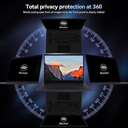 360° Laptop Privacy Screen 13.3 Inch for 16:9 Computer, 13" Monitor 4 Way Privacy Anti Glare Protector Blue Light Filter Shield Film Compatible with Lenovo/Hp/Dell/Acer/Asus/Thinkpad/Envy/Toshiba