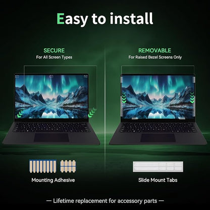 Laptop Privacy Screen 13.3 Inch-16:10 Aspect Ratio Anti-Glare Blue Light Film Computer Monitor Protector, Bubble-Free shield Removable 13in Filter for Lenovo HP Acer Asus Thinkpad Envy Xps