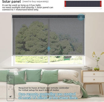 SmartWings Motorized Light Filtering Roller Shades 60% Blackout Work with Matter Homekit Alexa Z-Wave ZigBee SmartThings Google, Cordless with Remote Control, Twilight Obsidian