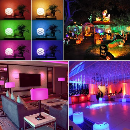 Color Changing Light Bulb, RGB LED Light Bulbs with Remote Control, Dimmable 5W, 500LM, E26 Screw Base Bulbs, Decorative Flood Lights, Mood Light -Timing,12 Color Choices, Great for Home, Stage, Party