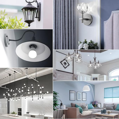MorningLight 6 Pack A15 LED Bulbs 60W Equivalent, Non-Dimmable, Daylight 5000K, E26 Base, 6.5W 600 Lumens Bulb, A15 LED Light Bulbs for Ceiling Fan, Wall sconces, 25000+ Hours Lifespan