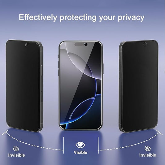 Ailun 3 Pack Privacy Screen Protector for iPhone 16 Pro Max [6.9 inch], Anti Spy Private Tempered Glass Anti-Scratch Case Friendly