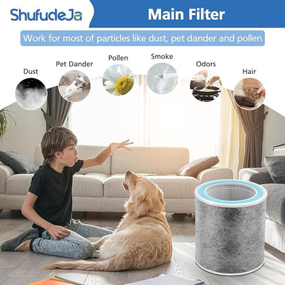 2 Pack HP102 Replacement Filter Compatible with Shark HP102, HP152, HP153, HP102PET, HC452, HP132, HC450, HC451, HC455 Air Puri-fier, Part #HE1FKPET, HE1FKBAS